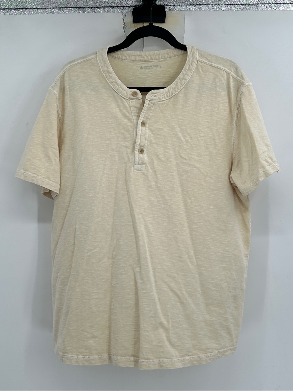 American Giant Short Sleeved Henley T-Shirt Size Large